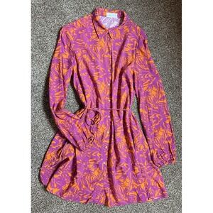 Lefties Size M  Pink/Orange Floral Dress